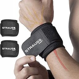 STRAUSS Wrist Support|Wrist Band for Compression and Support|Adjustable Fitness Band for Gym,Sports and Weightlifting|Comfortable and Breathable Fabric |Wrist Strap Ideal for Men and Women|Pair,(Black)-image-13