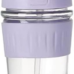 Glass Mug with Straw and Lid, 350ml, Leakproof Travel Tumbler-image-80