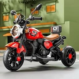 Kawaii Kids 6V Battery YAHAHA Bike rideon | Music, LED Lights | Manual Control | Battery-Operated Ride-On Bike with Backrest for Boys & Girls Aged 1-5 Years (Yamaha, Red)-image-21