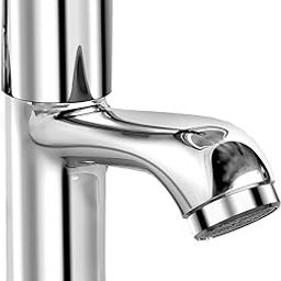 Plantex Pillar Tap for Bathroom with Water Saving Aerator and Brass Spindle/Wash Basin Tap with Teflon Tape/Single Lever Water Tap - (Rio-Chrome)-image-79