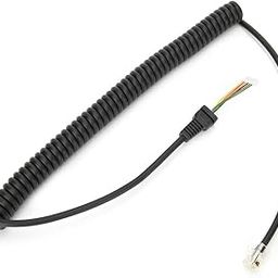 Hand Speaker Cable, Microphone Cable Replacement Black Silicone for FT-8900 for MH-48A6J for YEASU-image-85