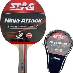Stag Iconic Ninja Attack Advanced Series Table Tennis (T.T) Racket| Professional Training T.T Racquet to Level-Up The Performance | Custom Designed Comfortable Grip Paddle-26