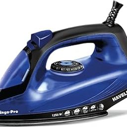 Havells Tinyo Pro 1250 Watt Steam Iron Press with Powerfull Steam Spray | Horizontal & Vertical Steaming Function | Self Clean | 2 Years Warranty (Blue)-16