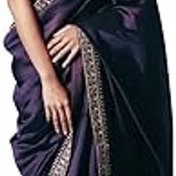 Designer Rangoli Silk Saree, Purple with Heavy Embroidery, Sequin Work and Coding Lace, 5.50 Metre, Banglori Silk Blouse-21