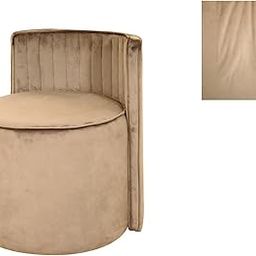 ROUNDHILL FURNITURE Ottoman Pouffes Sitting Mudda with Backrest for Home Décor Living Room - Light Golden-image-37