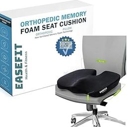Orthopedic Coccyx Cushion for Tailbone, Sciatica, Lower Back Pain Relief-Ergonomic Car Driving Seat Sitting Office/Home Chair & Wheelchair with Removable Cover Black-22