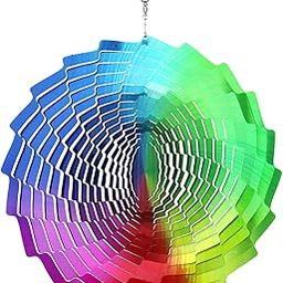 VELURA Wind Spinner Wind Sculpture Rainbow Color for Outside Porch Garden|1 Fence Post Driver|Windmills & Wind Spinners| Yard, Garden & Outdoor Living-image-49