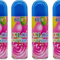 Snow Colour Spray Multicolour for (Pack of 4) 100% Netural Herbal Non Toxic and Skin Friendly Colour Spray | Assorted Colour (45 Grams)-24