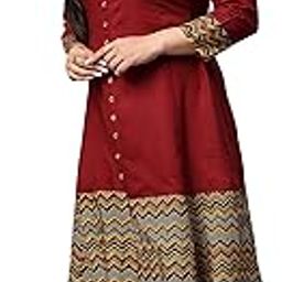 Women's Cotton Relaxed Fit A Line Kurta-image-73