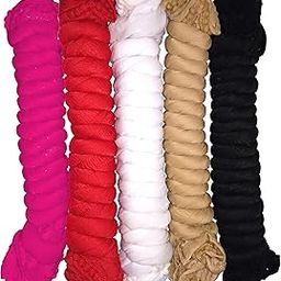 Women's Solid Casual Faux Chiffon Multi Color Dupatta With Pum Pum Lace (Combo of 5)-20