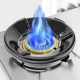 THE SR BRAND Black Gas Saver Burner Stand Gas Chula Burner Gas Saver Stand Jali Ring Fire & Windproof Energy Saving,Gas Chula Support Stand 4 Legs Supported For Indian Gas 0.7Mm(Pack Of 1) Black-Metal-image-89