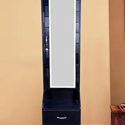 indian crafty Modern Engineered Wood Dressing Table with Mirror – 2 Drawers, Quality Assured, Already Assembled, 30D x 45W x 182H cm-image-23