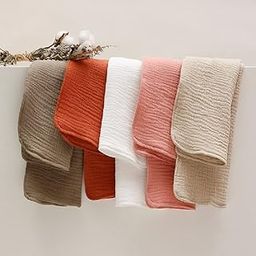 HITEAK Muslin Baby Burp Cloths 100% Cotton Baby Burping Cloth Large 6 Layers Extra Absorbent for Newborn Baby Boys and Girls Towel Washcloths-image-59