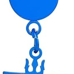 Stainless Steel Blue Religious Dangle Mahakal Mahadev Double Shaped Charm Fancy Single Ear Stud Earring Spiritual Earring Piercing Jewelry for Mens/Boys (1 PC)-image-72