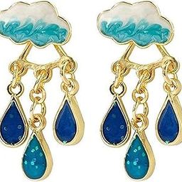 Rain Cloud Earrings for Women Teardrop Tassel Earrings Cloud Dangle Drop Earrings Weather Theme Earrings Jewelry Gifts for Girls-image-32