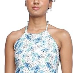 Chetlat Halter Neck Printed Padded Crop Tankini Top for Women Swimwear Beach wear-image-35