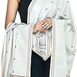 Women solid Woolen Kashmiri Border Work With Dotted printed Shawl-image-27