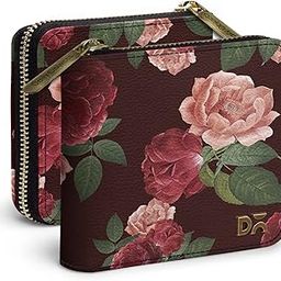 Women's Zip Wallet | Leather Material | Carefully Handcrafted | Holds up to 8 Cards | Slim and Easy to Fit in Pocket | Coin Pocket with Button Closure - Set of 2 (Combo)-0