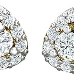 18KT Yellow Gold and Diamond Stud Earring for Women-image-55