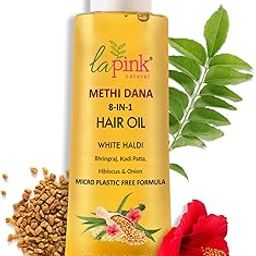 La Pink Methi Dana 8-in-1 Hair Oil For Hair Growth & Thickness | Reduces Hair Fall, Dandruff & Baldness | Enriched with Hibiscus, Bhringraj, Indian Bay Leaf & Onion | 150ml-image-37