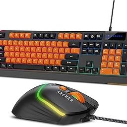 Archer Tech Lab Wired Gaming Keyboard and Mouse Combo| Full Size 104 Keys, 19 Anti-Ghosting| 6 Button Mouse Adjustable 7200 DPI, 13 RGB Modes, Braided Cable| for PC, Laptop, Windows, Mac, Linux(G200)-picture-12