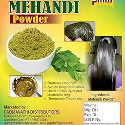 Pmw - Natural Mehandi Powder - Henna Powder - Gorintaku - For Skin & Hair - 250 Grams - Loose Packed-68