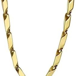 Stunning Italian Gold Plated Stainless Steel Chain Necklace for Men Husband Boys Gold-plated Plated Stainless Steel Chain-image-91