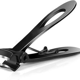 Nail Cutter for Men Toe Nail Cutter for Thick Nails Cutting Clipper Trimmer for Women Wide-Opening Sharp Jaws Stainless Steel Large Nail Clippers Black-43