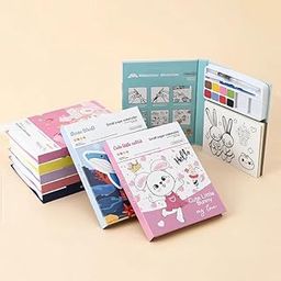ShopWhirl Premium Water Painting Book For Kids, Pack Of 1, Coloring Activity With Watercolors And Brushes, Portable & Educational, Ideal For Kids, Gifting, Learning And Fun, Multicolour-image-17