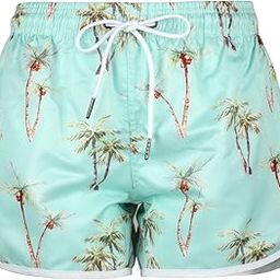 Womens Printed Beach Shorts Elastic Waistband Boardshort with DrawstringQuick Dry Swim Trunks-36