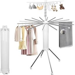 3M-Art Stylish Clothes Airer - 360° Rotating Drying Rack Laundry - Heavy Duty & Space Saving Cloth Dryer Stand - Foldable & Portable Clothes Airer for Indoor and Outdoor Drying-image-40