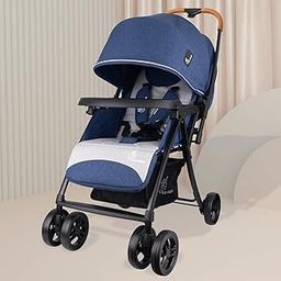 R for Rabbit Poppins Joy Stylish Baby Stroller | Pram for Kids with Reversible Handle | New Born Babies Stroller for 0 to 3 Years Boy and Girl (Blue Grey)-14