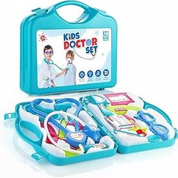 Whimsy Doctor Playset for Kids, Pretend Play Set With Foldable Suitcase, Doctor Kit Toyset for Above 3 Years, BIS Approved (Blue)-image-77