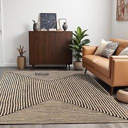LEAZZOTE Handloom Jute, Braided Reversible Hand_Woven Rectangular Floor Mats Rug/Carpet/Mat, for Living & Bedroom, Hall Kitchen Mat, Bedside_Runner ([S-4], [3X5 FEET-Rug])-image-28