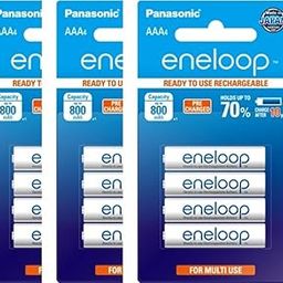 Panasonic BK-4MCCE/12BN Eneloop(Up to 800 mAH) AAA Ni-Mh Pre-Charged Rechargeable Batteries, 12-Battery Pack-picture-15