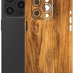 AtOdds - Compatible for iPhone 15 PRO - Mobile Back Skin Sticker - Lamination - Back Screen Guard Protector Film Wrap (Coverage - Back+Camera+Sides) (Design - Oak Wood)-image-84