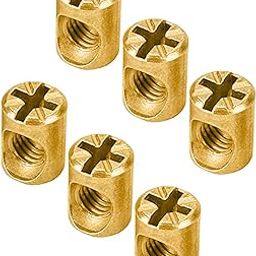 Rely®⇒VP INDUSTRIES (Pcs-25) M6x13 mm Cylinder Barrel Nut Philips Head Cross Dowel for fixing and Connecting for All Kinds of Drawers, Cabinets, Wardrobes, Cupboards & Beds and furniture mounting-7