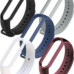 CERLINK Silicone Watch Band for Mi Band 5, Mi Band 5 Waterproof, Durable, Comfortable, Sporty Strap Replacement Lightweight Pack of-5-picture-28