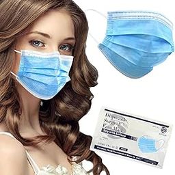 Disposable Face Mask 50 Pcs 3 Ply Mouth Cover Dust Masks for Adults with Elastic Ear Loop-23