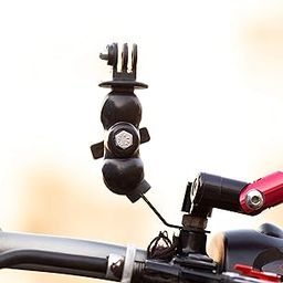 Metal Craft Customs 1 Piece Black Camera Holder Handlebar Motorcycle Bike Mirror Mount Bracket for Go Pro (for Motorcycle)-92
