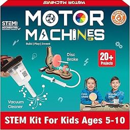 Butterfly Edufields 20+ Science Experiment Kit | Toys for Boys 5 6 7 8 9 10 Year Old | Birthday Gift for Boys Girls Age 6-10 8-10 | DIY STEM Projects Kit| Build 20+ Motor Machines | Electric kit-9