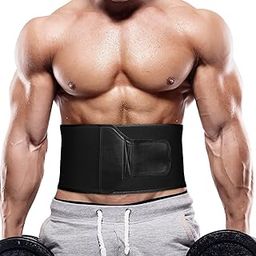 Frackkon Sweat Sliming Belt Hot Body Shaper Waist Shapers Wrap Fat Burning Wait Protective Neoprene for Men and Women Perfect for Waist Slimming Weight Loss-Size - 4XL-image-97