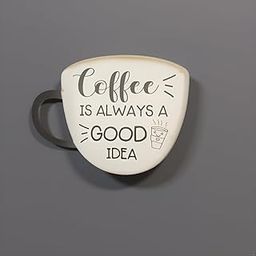 Konst Presents MDF Wood Magnet Representing Coffee Mug and Coffee Quote - Home Décor – Fridge Magnet – Gifting Item.-image-1