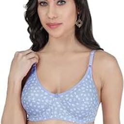 Veloura I Women's Non-Padded Wire-Free Cotton Bra ? Soft & Breathable | Adjustable Straps I Floral Print-image-95