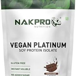 NAKPRO 100% Soy Protein Isolate, Chocolate - 2kg (1kg*2) | 25.3g Protein, 4.6g BCAA | Natural Vegan Plant Protein Powder | Easy To Digest | All Essential Amino Acids for Muscle Gain and Recovery-8