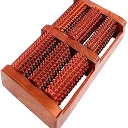 IWUD Wooden Manual Acupressure and Pain Relief Body Massager 6 Roller for Foot Massage, Brown-image-48