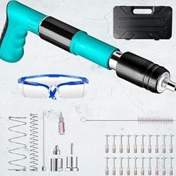 Chhogli Manual Steel Nail Gun Tool - Concrete Nail Gun, Portable Mini Nail Shooting Machine With 20 Round Nails, 5 Gears Power Adjustable Nail Wall Fixing Tool For Cement Walls, Household Wood Working-image-9