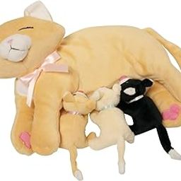Manhattan Toy Nursing Nina Nurturing Cat Stuffed Animal with Plush Kittens 10 inch-picture-18