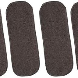 Graysee Unisex Baby Diaper Insert Pad – 5 Layer Mircofiber Reusable and Washable Cloth Diaper Liner Pad for Small Toddler and Newborn Babies, Age 0-24 Months (Pack of 4, Black-image-23