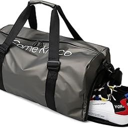 Gym Duffle Bag for Men Women with Shoe and Wet Compartment Sport Workout Waterproof Bags Large for Fitness Yoga Swimming Traveling Duffel (Silver)-image-97